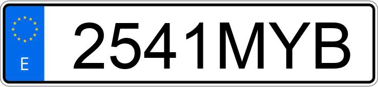 Numer rejestracyjny 2541MYB posiada AUDI A3 SPORTBACK