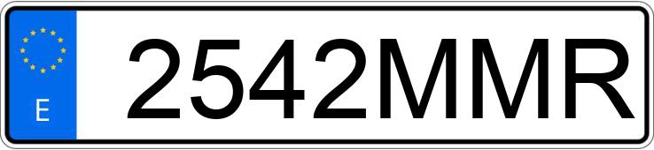 Numer rejestracyjny 2542MMR posiada HONDA SH 350I