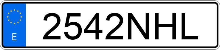 Numer rejestracyjny 2542NHL posiada TOYOTA GR SUPRA