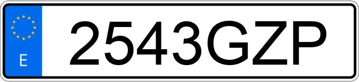 Numer rejestracyjny 2543GZP posiada FORD TRANSIT CONNECT