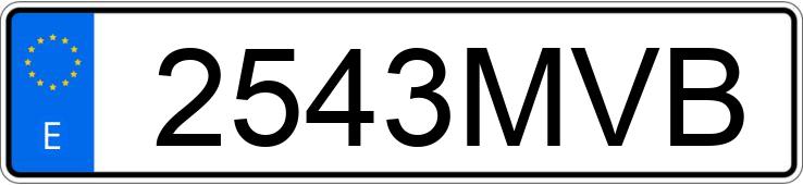 Numer rejestracyjny 2543MVB posiada DACIA DUSTER