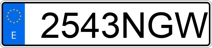 Numer rejestracyjny 2543NGW posiada MAN TGX