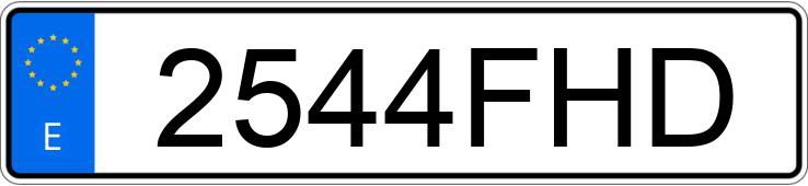 Numer rejestracyjny 2544FHD posiada CITROEN C4
