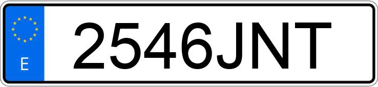 Numer rejestracyjny 2546JNT posiada TOYOTA AURIS