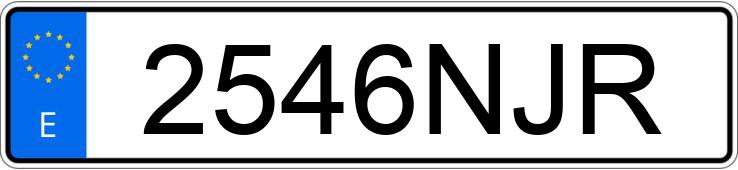 Numer rejestracyjny 2546NJR posiada MG HS