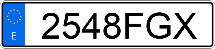 Numer rejestracyjny 2548FGX posiada MAZDA MAZDA3