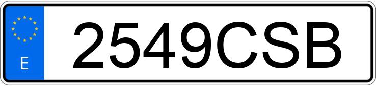 Numer rejestracyjny 2549CSB posiada AUDI A3