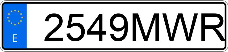 Numer rejestracyjny 2549MWR posiada VOLKSWAGEN CADDY