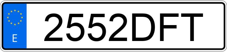 Numer rejestracyjny 2552DFT posiada MERCEDES C (203)