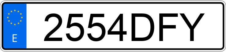 Numer rejestracyjny 2554DFY posiada AUDI A4