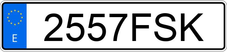 Numer rejestracyjny 2557FSK posiada SKODA FABIA Numer rejestracyjny 2557FSK posiada SKODA FABIA