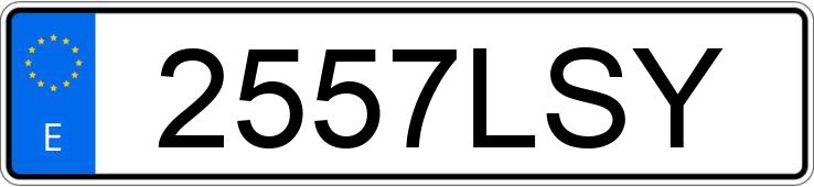 Numer rejestracyjny 2557LSY posiada TESLA MODEL 3