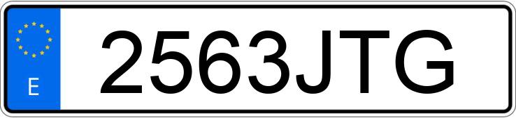 Numer rejestracyjny 2563JTG posiada VOLKSWAGEN GOLF