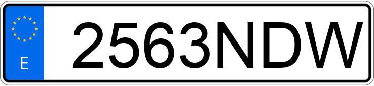 Numer rejestracyjny 2563NDW posiada FORD CUSTOM TOURNEO