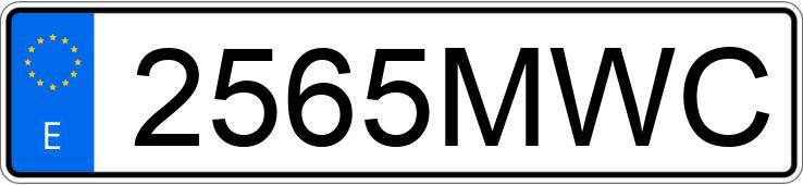 Numer rejestracyjny 2565MWC posiada VOLKSWAGEN GOLF