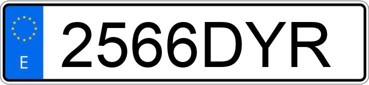 Numer rejestracyjny 2566DYR posiada HONDA FR-V
