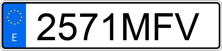 Numer rejestracyjny 2571MFV posiada FIAT 500