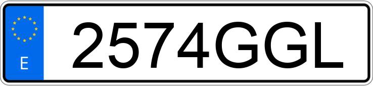 Numer rejestracyjny 2574GGL posiada PEUGEOT 207