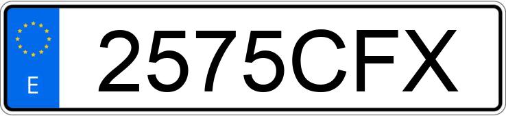 Numer rejestracyjny 2575CFX posiada PEUGEOT 307 XR 1.6 CLIM