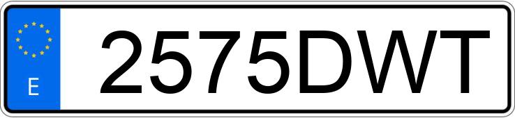 Numer rejestracyjny 2575DWT posiada VOLKSWAGEN GOLF
