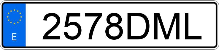 Numer rejestracyjny 2578DML posiada VOLKSWAGEN GOLF