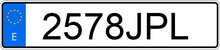 Numer rejestracyjny 2578JPL posiada VOLKSWAGEN GOLF