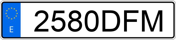 Numer rejestracyjny 2580DFM posiada AUDI A4