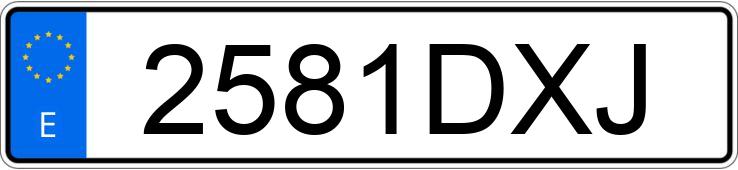 Numer rejestracyjny 2581DXJ posiada PEUGEOT 307