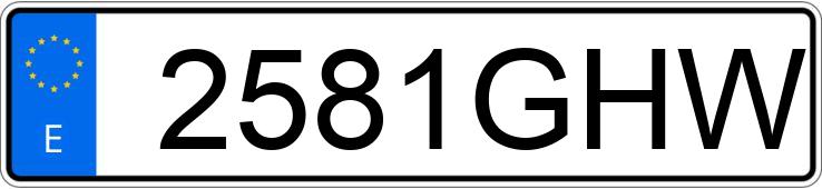 Numer rejestracyjny 2581GHW posiada SEAT LEON