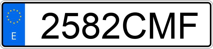 Numer rejestracyjny 2582CMF posiada VOLKSWAGEN GOLF