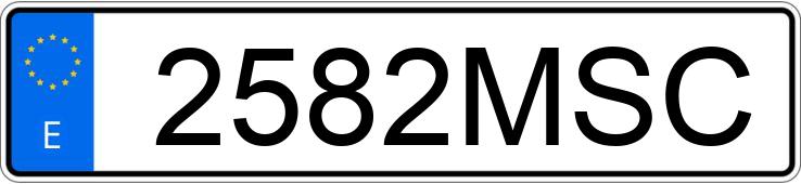 Numer rejestracyjny 2582MSC posiada CUPRA LEON