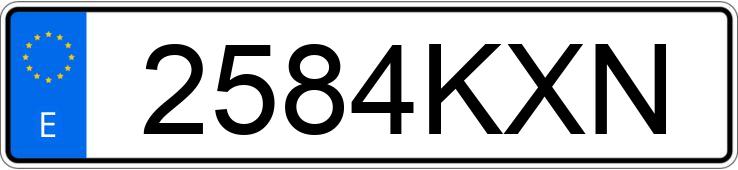 Numer rejestracyjny 2584KXN posiada TOYOTA YARIS