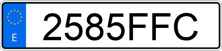 Numer rejestracyjny 2585FFC posiada VOLKSWAGEN GOLF