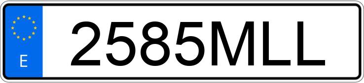 Numer rejestracyjny 2585MLL posiada NISSAN NV 200