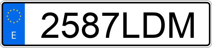 Numer rejestracyjny 2587LDM posiada MERCEDES CLA (117)