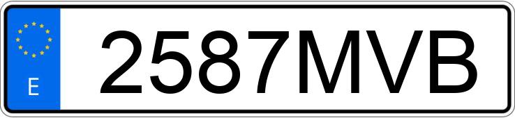 Numer rejestracyjny 2587MVB posiada AUDI S3