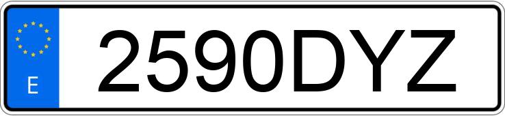 Numer rejestracyjny 2590DYZ posiada AUDI A3