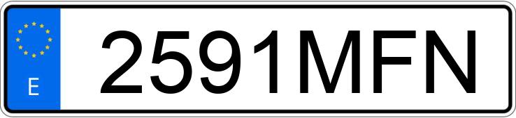Le numéro d’enregistrement 2591MFN a VOLKSWAGEN GOLF