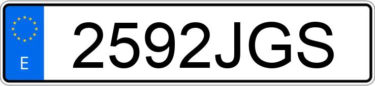 Numer rejestracyjny 2592JGS posiada FIAT DUCATO