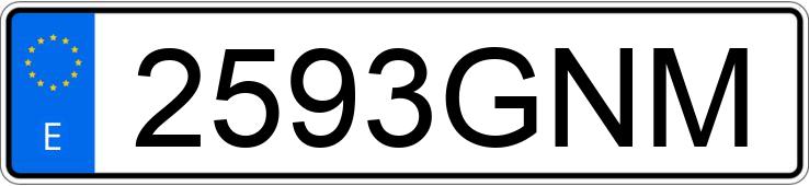 Numer rejestracyjny 2593GNM posiada MITSUBISHI MONTERO