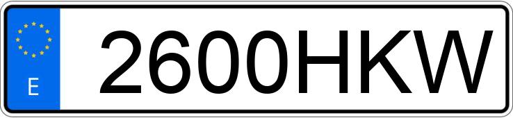 Numer rejestracyjny 2600HKW posiada RENAULT MEGANE