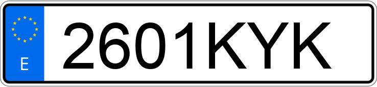 Numer rejestracyjny 2601KYK posiada VOLKSWAGEN TIGUAN