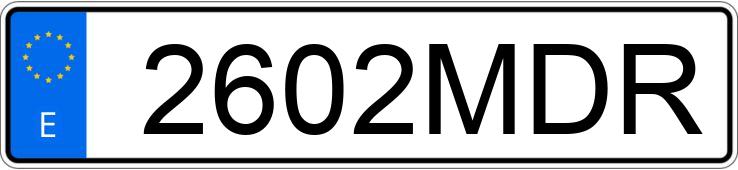 O número de registro 2602MDR tem HYUNDAI I30