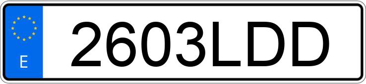 Numer rejestracyjny 2603LDD posiada DACIA DOKKER