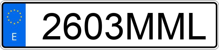 Numer rejestracyjny 2603MML posiada DS DS4