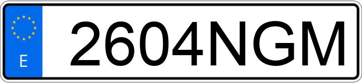 Numer rejestracyjny 2604NGM posiada FORD CUSTOM