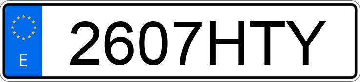 O número de registro 2607HTY tem MERCEDES E (212-207) O número de registro 2607HTY tem MERCEDES E (212-207)