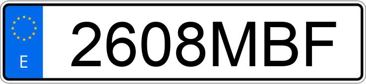 Numer rejestracyjny 2608MBF posiada MERCEDES C (206)