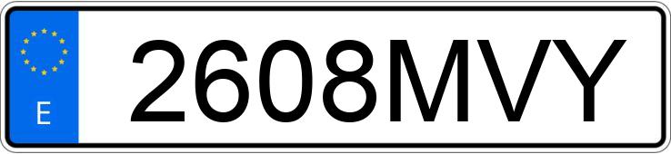 Numer rejestracyjny 2608MVY posiada SWM G01