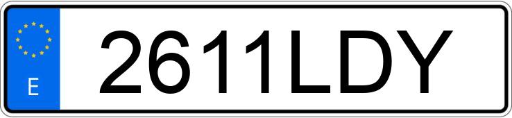 Numer rejestracyjny 2611LDY posiada VOLKSWAGEN GOLF